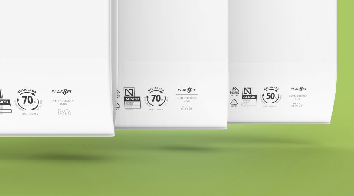 bolsa plasbel reutilizable aenor une 53930
